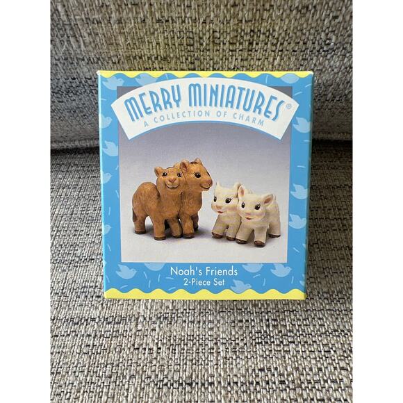 Hallmark Merry Miniatures Noah and Friends 7 Piece Set 1995 - Picture 4 of 9